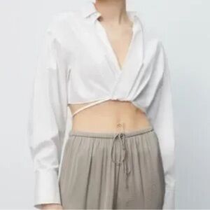 🤍ZARA Wrap Front Crop Top 🤍